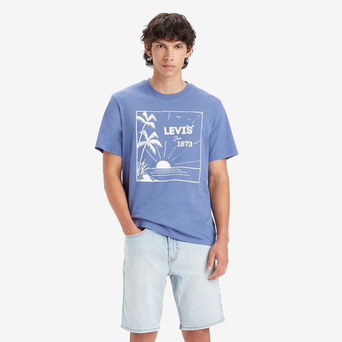 T-shirt Ampia Girocollo Stampa Davanti Uomo Taglie S - levi's - Modalova