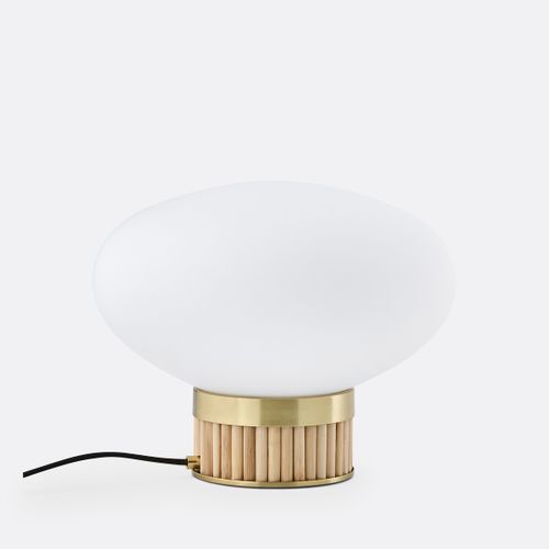 Lampada ottone, bambù e vetro opalino, Dolce - LA REDOUTE INTERIEURS - Modalova