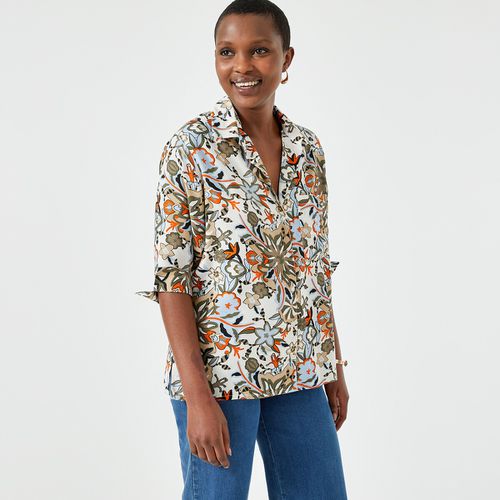 Camicia Stampa Floreale, Maniche A 3/4 Donna Taglie 38 (FR) - 42 (IT) - anne weyburn - Modalova