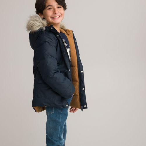 Parka reversibile con cappuccio bordato da pelliccia sintetica - LA REDOUTE COLLECTIONS - Modalova