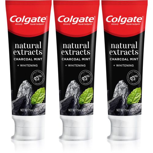 Natural Extracts Charcoal + White bleichende Zahnpasta mit Aktivkohle 3 x 75 ml - Colgate - Modalova