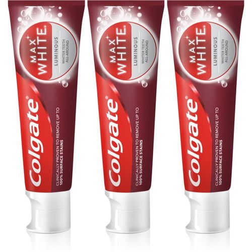 Max White Luminous dentifricio per denti bianchi e splendenti 3 x 75 ml - Colgate - Modalova