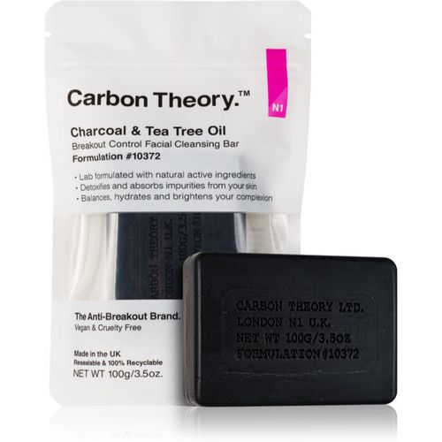 Charcoal & Tea Tree Oil jabón limpiador sólido para calmar la piel 100 g - Carbon Theory - Modalova