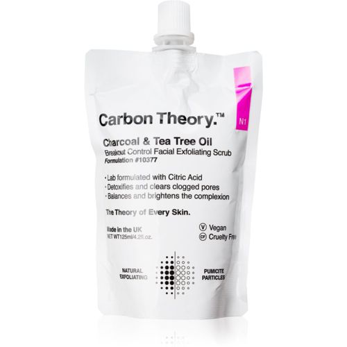 Charcoal & Tea Tree Oil esfoliante detergente viso per pelli problematiche, acne 125 ml - Carbon Theory - Modalova