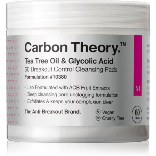 Tea Tree Oil & Glycolic Acid almohadillas limpiadoras para iluminar y alisar la piel 60 ud - Carbon Theory - Modalova