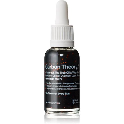 Charcoal, Tea Tree Oil & Vitamin E regenerierendes Serum für die Nacht mit revitalisierender Wirkung für unreine Haut 30 ml - Carbon Theory - Modalova