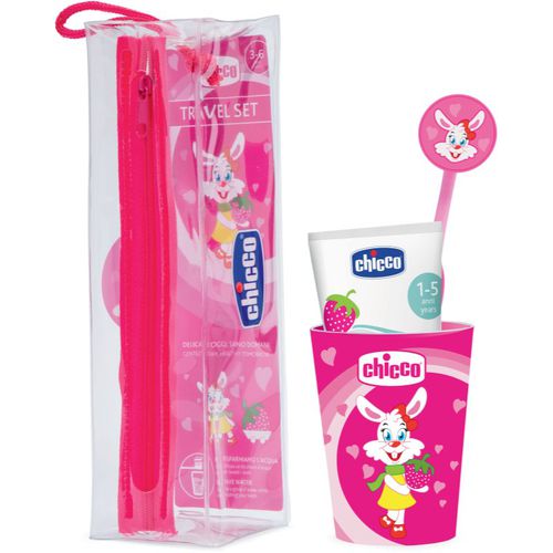 Travel Set Set per la cura dentale Pink 3 y+ 1 pz - Chicco - Modalova