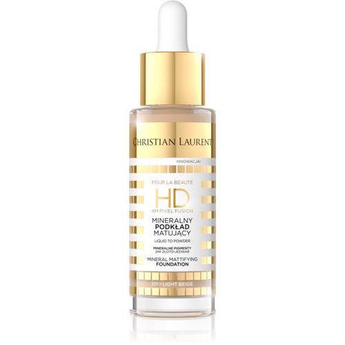 Pour La Beauté fondotinta opacizzante lunga tenuta colore 101 Light Beige 32 ml - Christian Laurent - Modalova