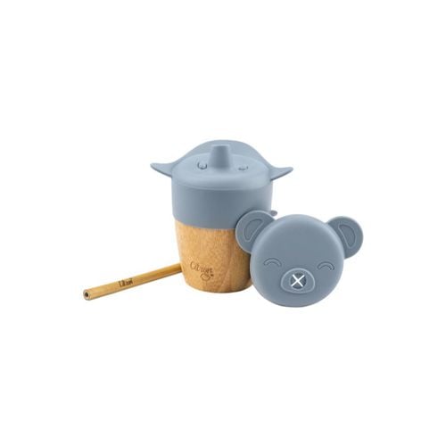 Bamboo Cups taza con pajita Blue 180 ml - Citron - Modalova