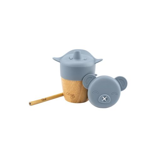 Bamboo Cups tazza con cannuccia Blue 180 ml - Citron - Modalova