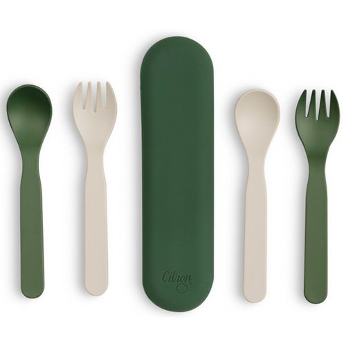 Eco Cutlery Set cubierto Green/ Cream 6m+ 5 ud - Citron - Modalova