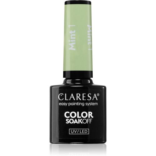 SoakOff UV/LED Color Mint Gel-Nagellack Farbton 1 5 g - Claresa - Modalova