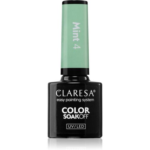 SoakOff UV/LED Color Mint Gel-Nagellack Farbton 4 5 g - Claresa - Modalova