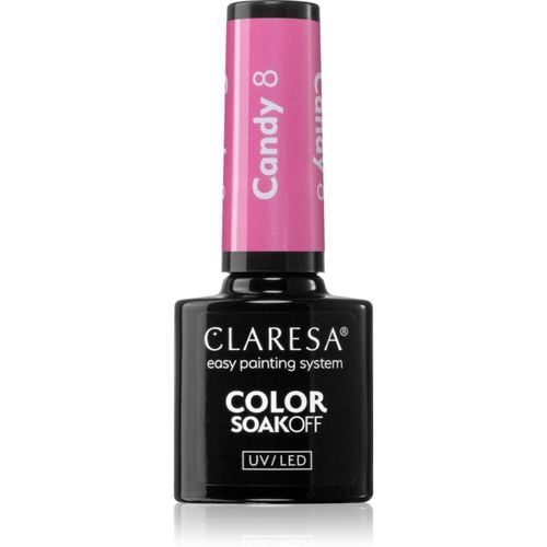 SoakOff UV/LED Color Candy Gel-Nagellack Farbton 8 5 g - Claresa - Modalova