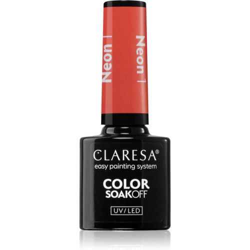 SoakOff UV/LED Color Neon Gel-Nagellack Farbton 1 5 g - Claresa - Modalova