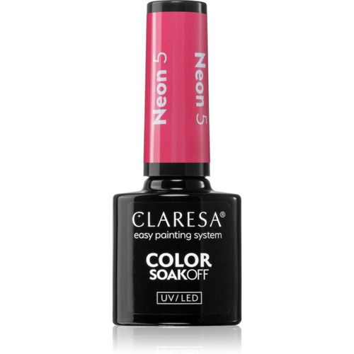 SoakOff UV/LED Color Neon Gel-Nagellack Farbton 5 5 g - Claresa - Modalova