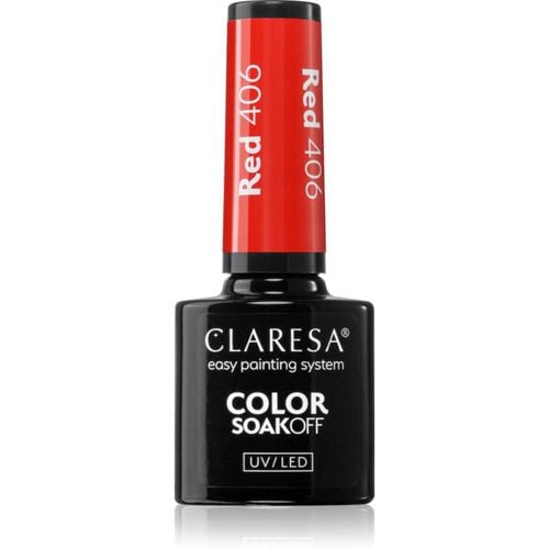 SoakOff UV/LED Color Rainbow Explosion Gel-Nagellack Farbton RED 406 5 g - Claresa - Modalova