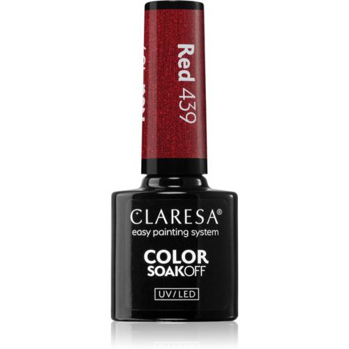 SoakOff UV/LED Color Warm Feelings Gel-Nagellack Farbton Red 439 5 g - Claresa - Modalova