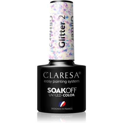 SoakOff UV/LED Color Glitter gel smalto colore 2 5 g - Claresa - Modalova