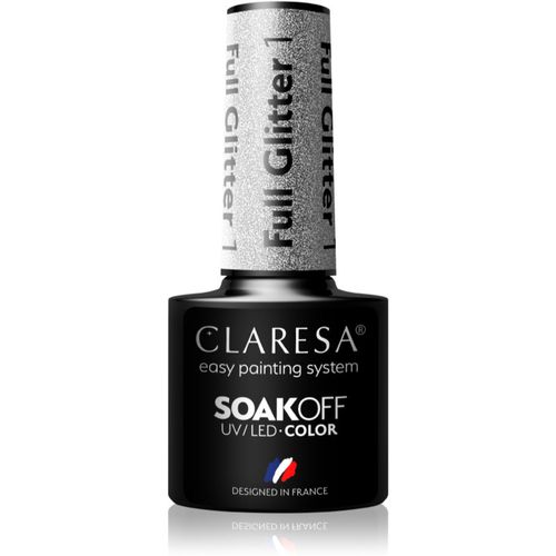 SoakOff UV/LED Color Full Glitter Gel-Nagellack Farbton 1 5 g - Claresa - Modalova