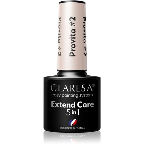 Extend Care 5 in 1 Provita prebase y esmalte de acabado para uñas de gel con efecto regenerador tono #2 5 g - Claresa - Modalova