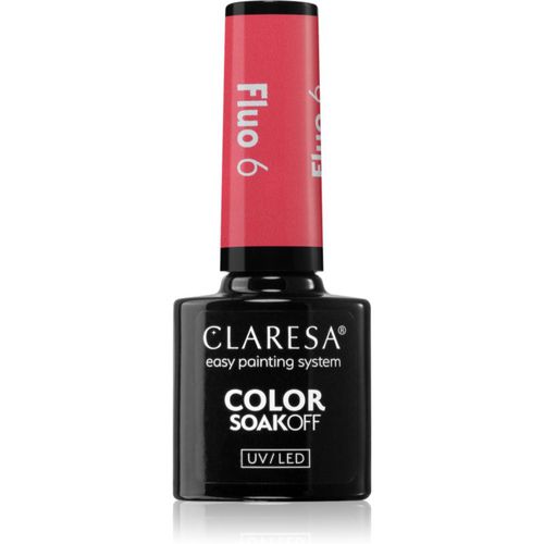 SoakOff UV/LED Color Fluo Gel-Nagellack Farbton 6 5 g - Claresa - Modalova