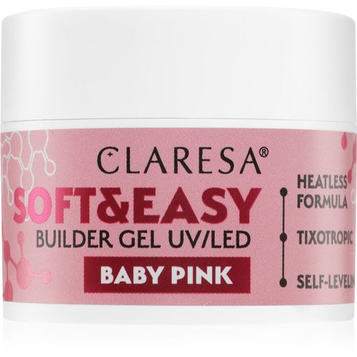 Soft&Easy Builder Gel capa base de gel para uñas tono Baby Pink 12 g - Claresa - Modalova