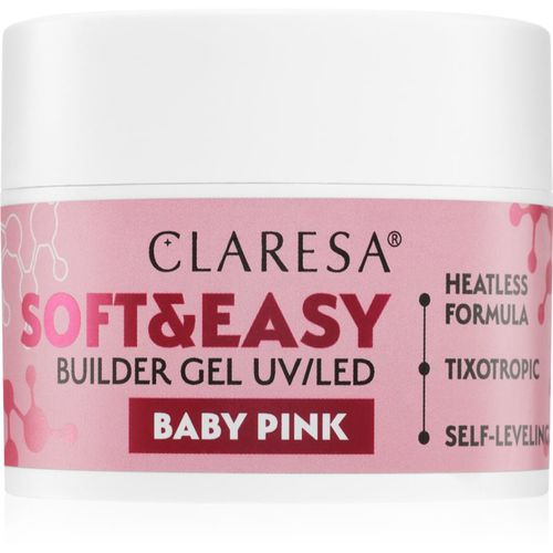 Soft&Easy Builder Gel capa base de gel para uñas tono Baby Pink 45 g - Claresa - Modalova