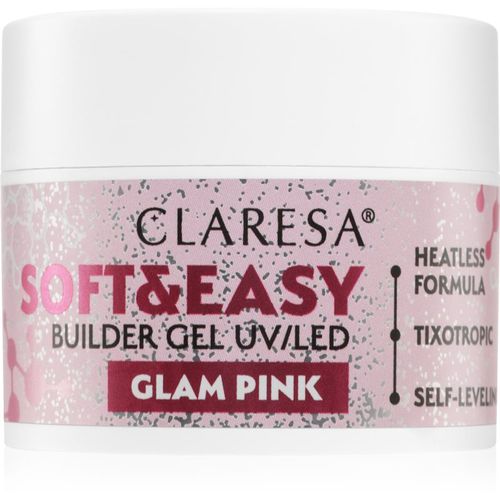 Soft&Easy Builder Gel capa base de gel para uñas tono Glam Pink 12 g - Claresa - Modalova