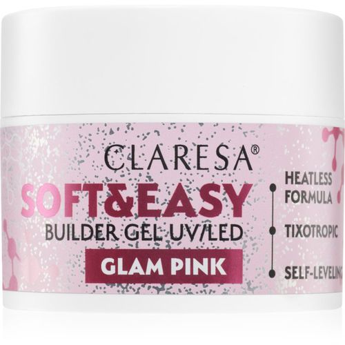 Soft&Easy Builder Gel capa base de gel para uñas tono Glam Pink 45 g - Claresa - Modalova