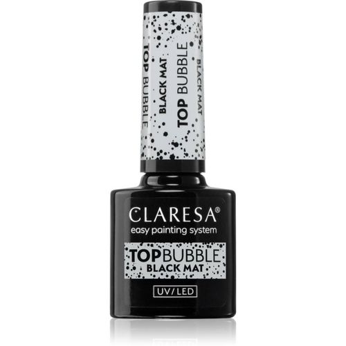 UV/LED Top Bubble esmalte de acabado de uñas en gel acabado mate tono Black Mat 5 g - Claresa - Modalova