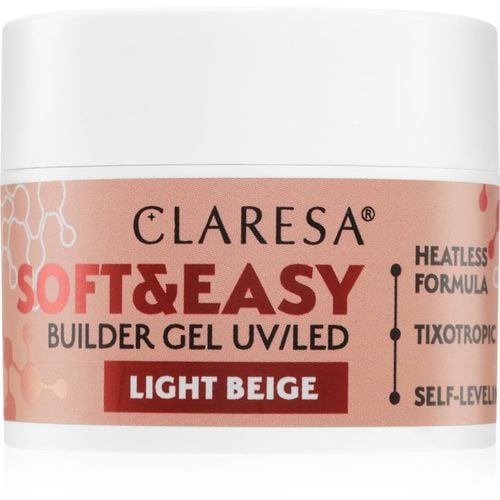 Soft&Easy Builder Gel Basisgel für Nägel Farbton Light Beige 12 g - Claresa - Modalova