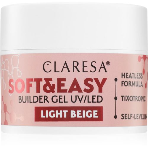 Soft&Easy Builder Gel Basisgel für Nägel Farbton Light Beige 45 g - Claresa - Modalova