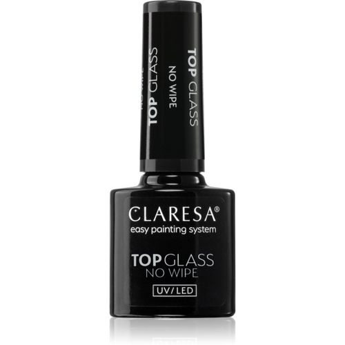 UV/LED Top Glass No Wipe smalto gel top coat protezione e brillantezza senza residui 5 g - Claresa - Modalova