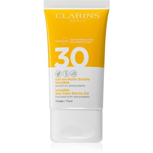 Invisible Sun Care Gel-to-Oil lozione abbronzante per il viso SPF 30 50 ml - Clarins - Modalova