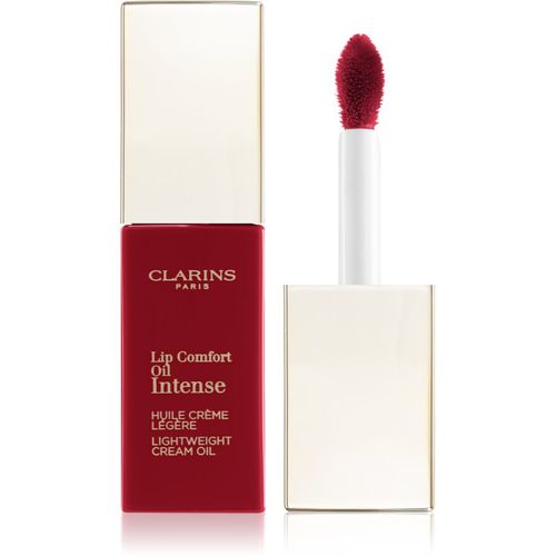 Lip Comfort Oil Intense brillo labial de aceite con efecto nutritivo tono 07 Intense Red 6 ml - Clarins - Modalova