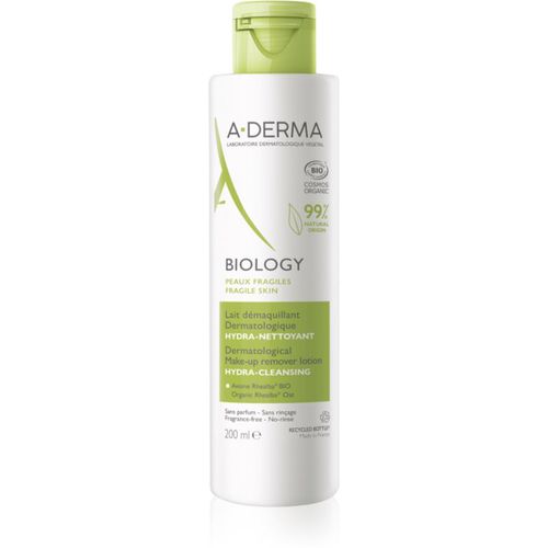 Biology hydratisierende Milch zum entfernen von Make-up 200 ml - A-Derma - Modalova