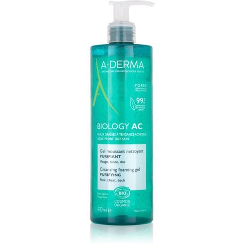 Biology AC gel espumoso purificante para pieles grasas y mixtas 400 ml - A-Derma - Modalova