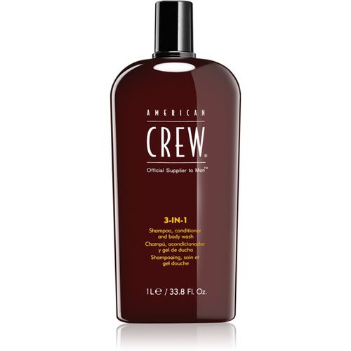 Hair & Body 3-IN-1 shampoo, balsamo e gel doccia 3 in 1 per uomo 1000 ml - American Crew - Modalova