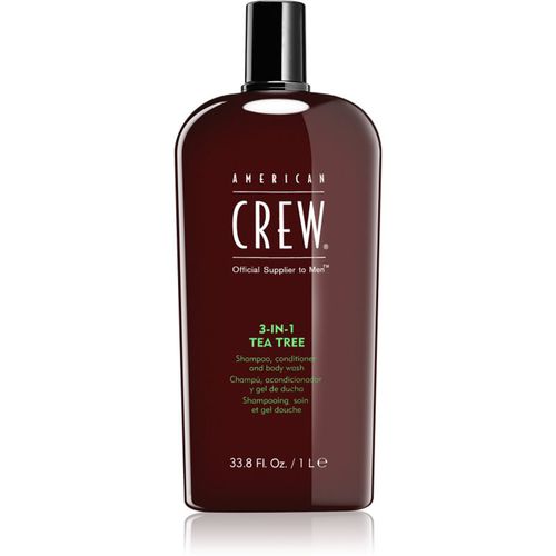 Hair & Body 3-IN-1 Tea Tree champú, acondicionador y gel de ducha 3 en 1 para hombre 1000 ml - American Crew - Modalova