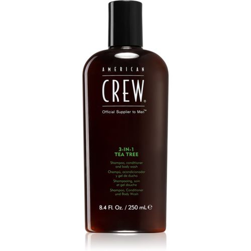 Hair & Body 3-IN-1 Tea Tree shampoo, balsamo e gel doccia 3 in 1 per uomo 250 ml - American Crew - Modalova