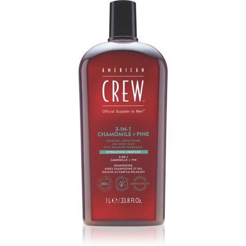 In 1 Chamimile + Pine shampoo, balsamo e gel doccia 3 in 1 per uomo 1000 ml - American Crew - Modalova