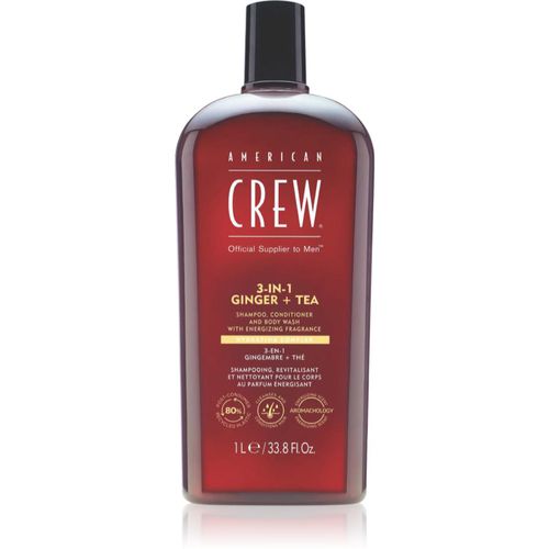 In 1 Ginger + Tea champú, acondicionador y gel de ducha 3 en 1 para hombre 1000 ml - American Crew - Modalova