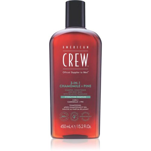 In 1 Chamimile + Pine champú, acondicionador y gel de ducha 3 en 1 para hombre 450 ml - American Crew - Modalova