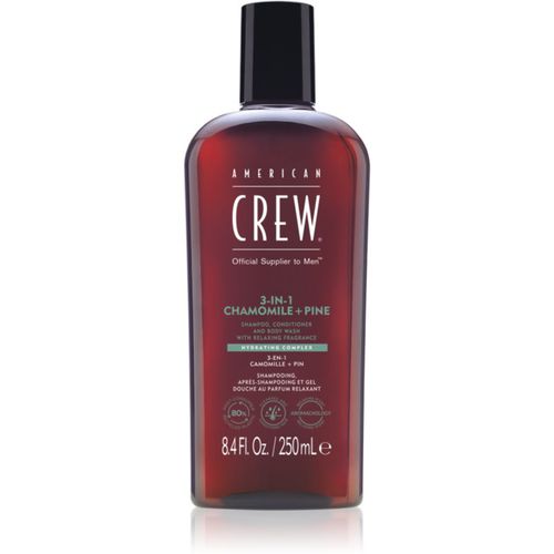 In 1 Chamimile + Pine shampoo, balsamo e gel doccia 3 in 1 per uomo 250 ml - American Crew - Modalova