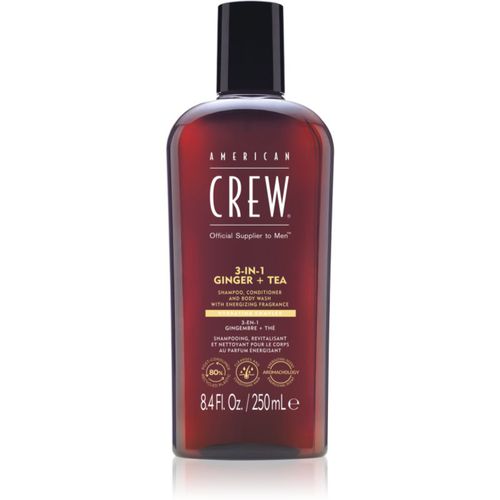 In 1 Ginger + Tea champú, acondicionador y gel de ducha 3 en 1 para hombre 250 ml - American Crew - Modalova