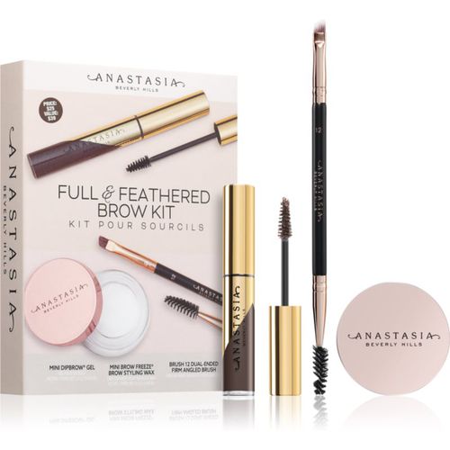 Full & Feathered Brow Kit Mini Augenbrauen-Set Medium Brown Farbton - Anastasia Beverly Hills - Modalova