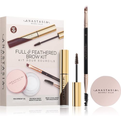 Full & Feathered Brow Kit Mini Augenbrauen-Set Dark Brown Farbton - Anastasia Beverly Hills - Modalova