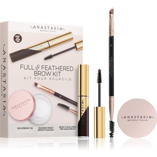 Full & Feathered Brow Kit Mini kit per sopracciglia colore Ebony - Anastasia Beverly Hills - Modalova