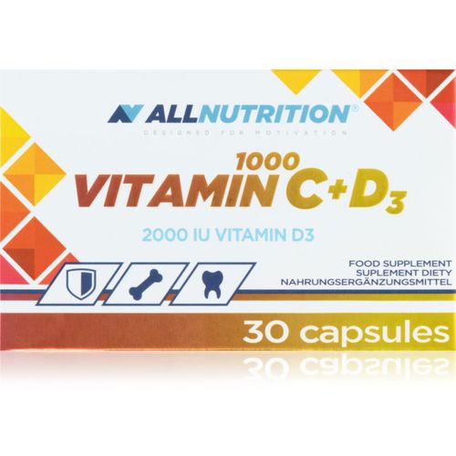 Vitamin C 1000 + D3 Kapseln zur Unterstützung des Immunsystems, für schöne Haut und Nägel sowie gesunde Zähne 30 KAP - Allnutrition - Modalova